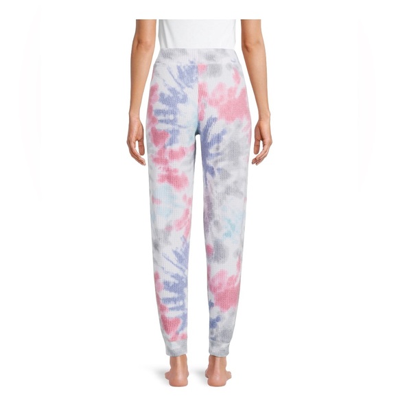 SECRET TREASURES Womens Waffle Knit Sleep Jogger Size Medium 8-10 Tie Dye New - Picture 3 of 7